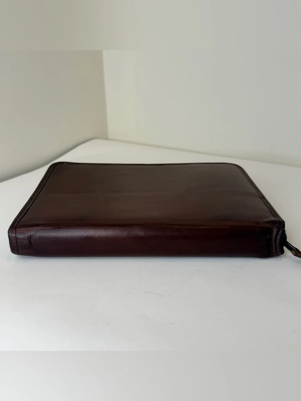 Vintage Hartmann Leather Zip Around Planner Organizer Binder Portfolio Brown